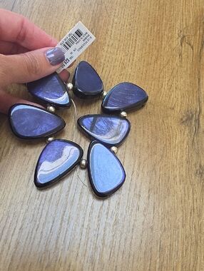 Purple Petal Statement Necklace
